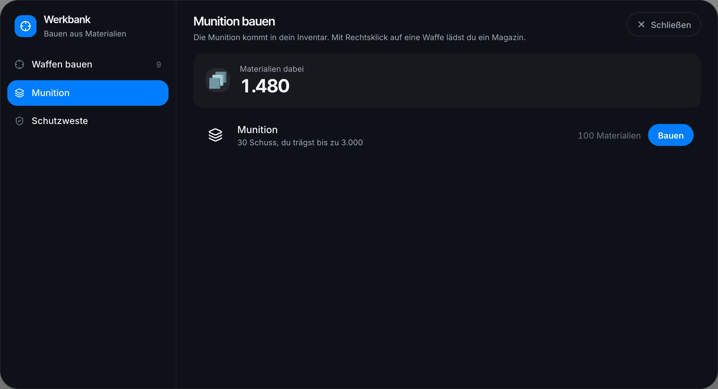 Munition an der Werkbank bauen
