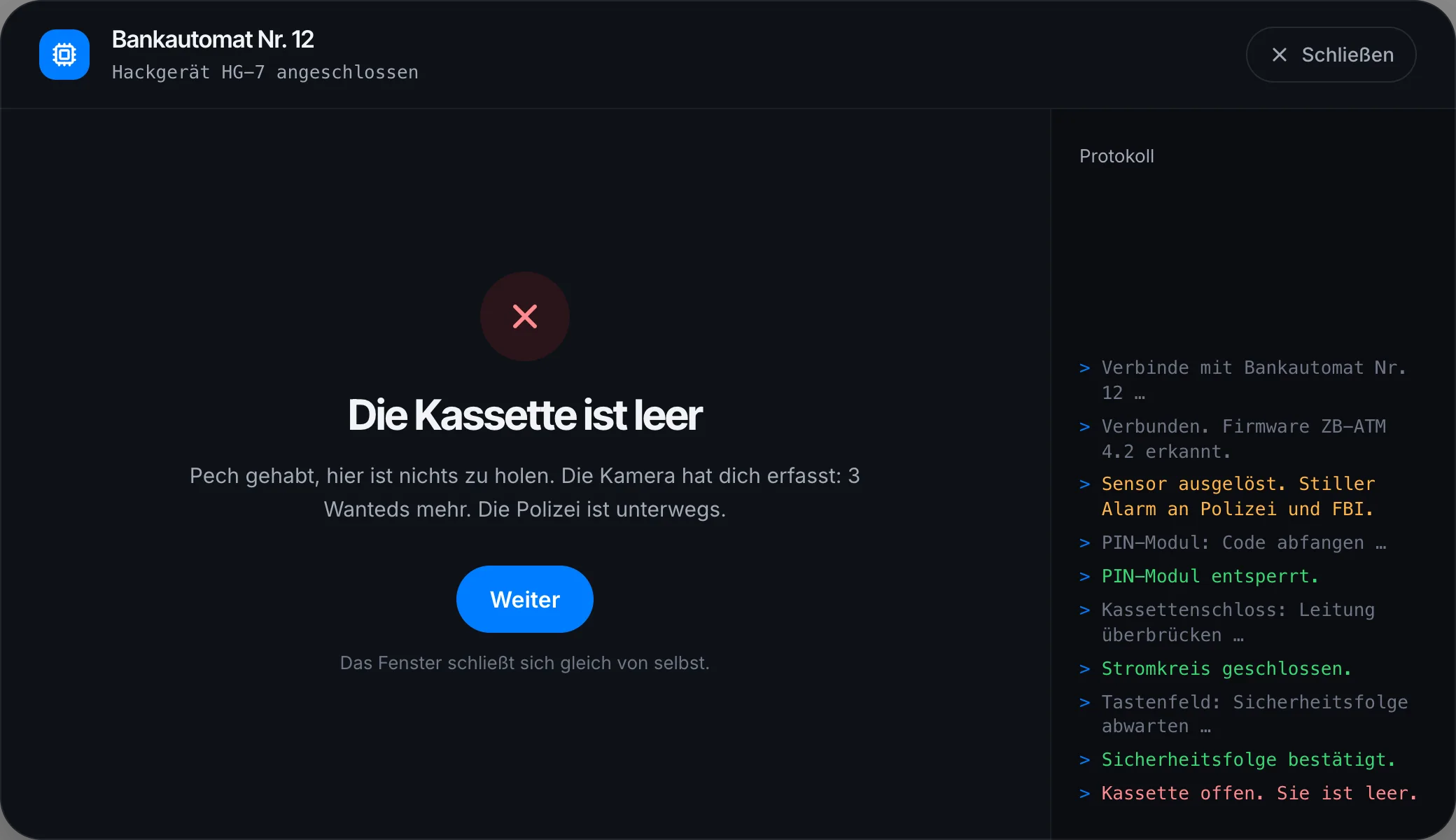 Pech gehabt: Der Automat war leer