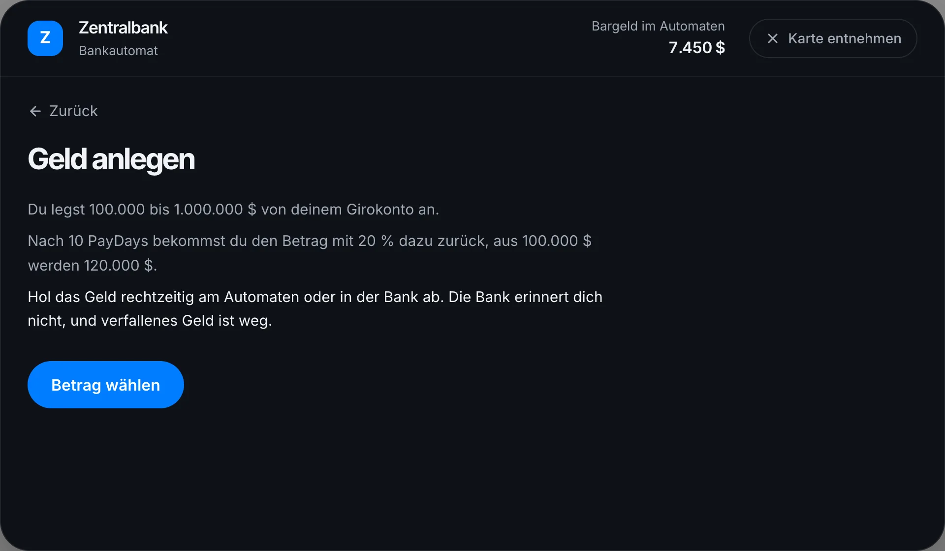 Geld anlegen