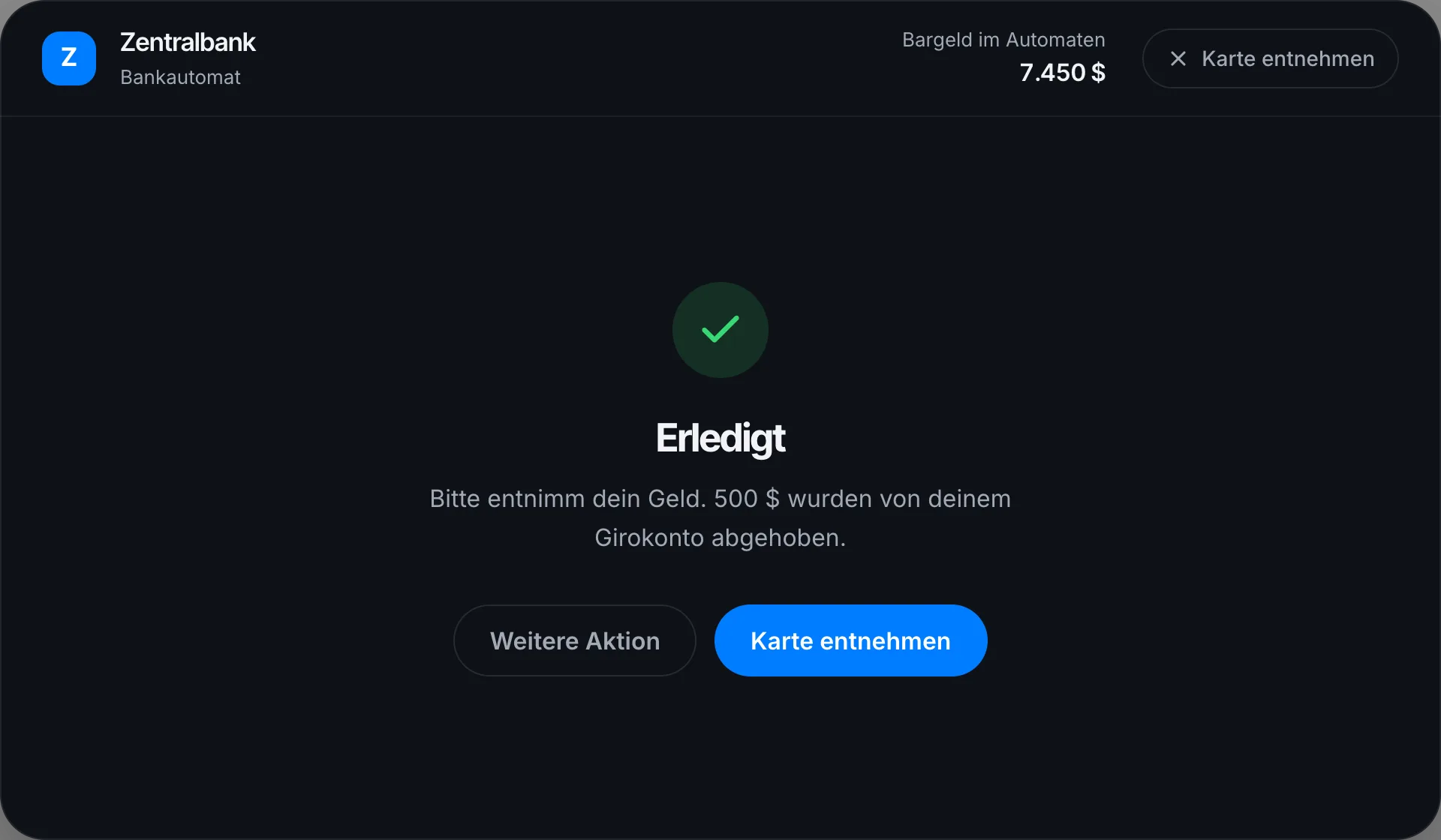 Auftrag erledigt