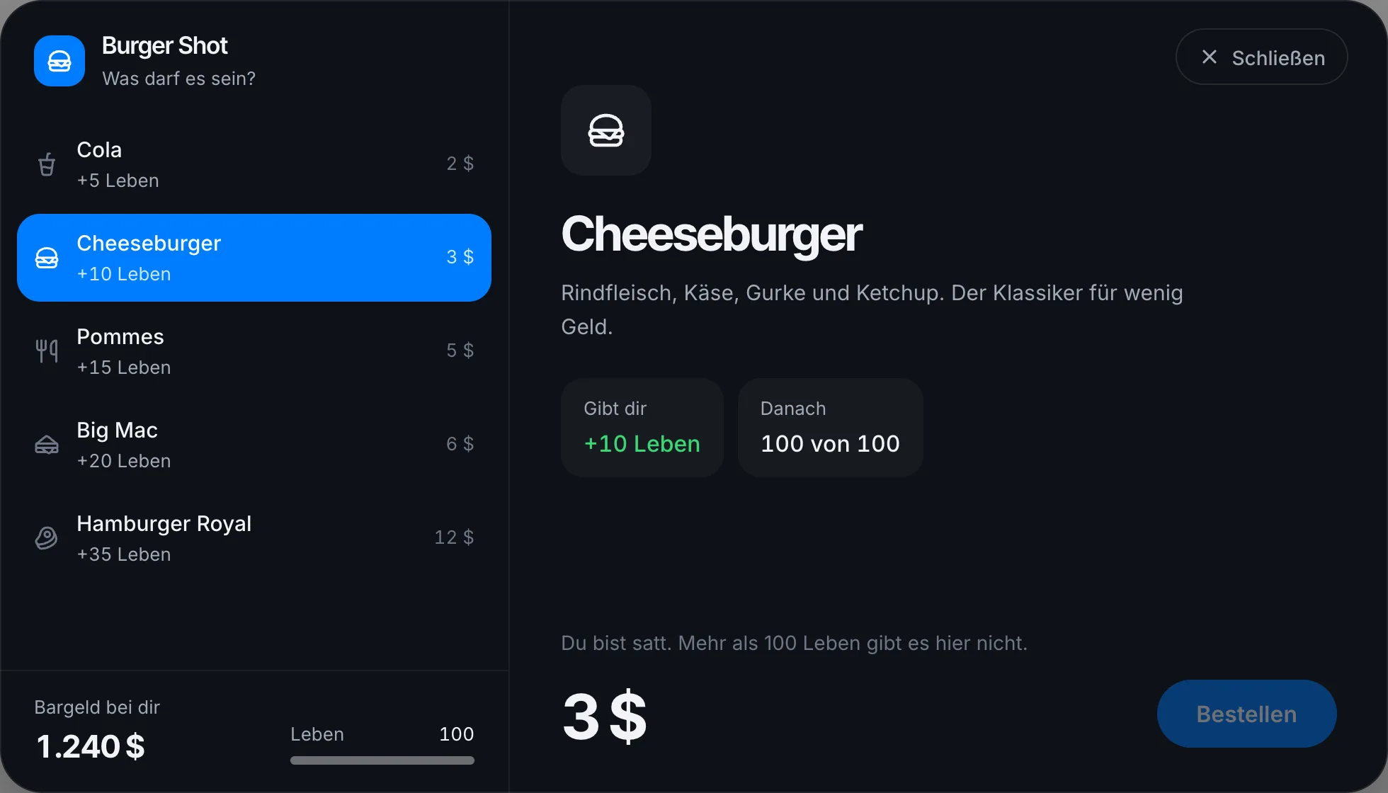 Mit 100 Leben bist du satt