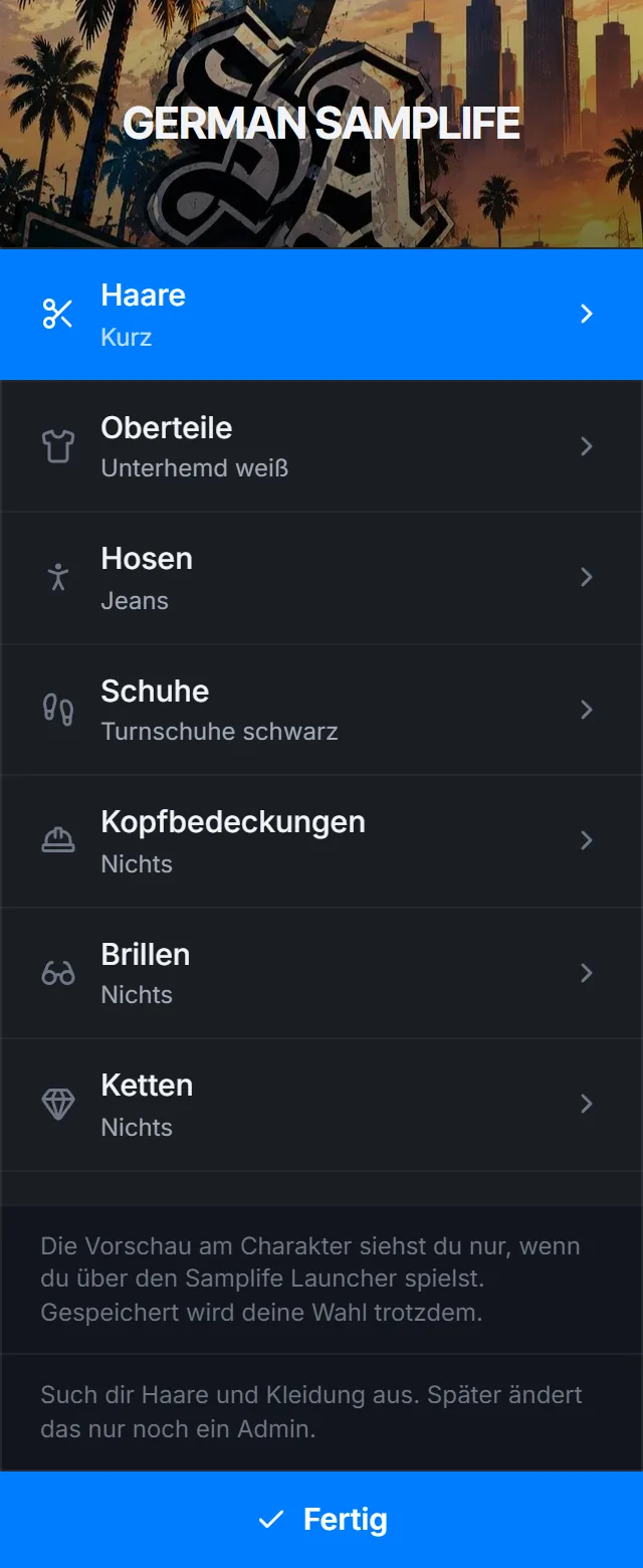 Ohne Samplife Launcher: Hinweis zur Vorschau