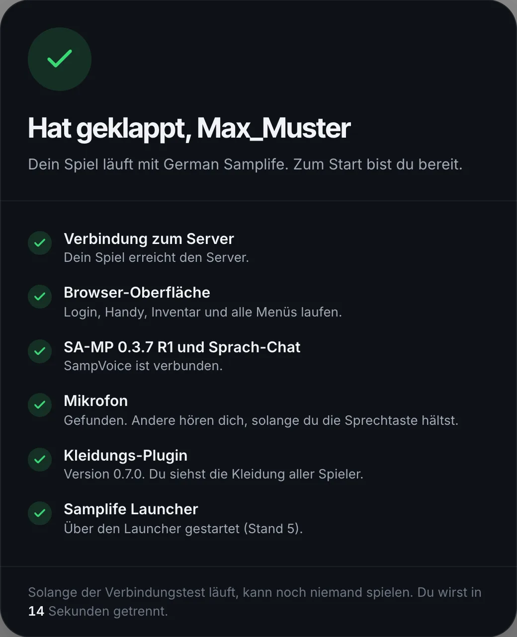 Alles bereit