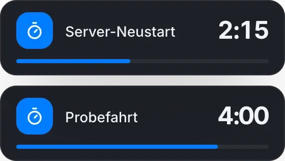 Neustart für ein Update und Probefahrt laufen gleichzeitig