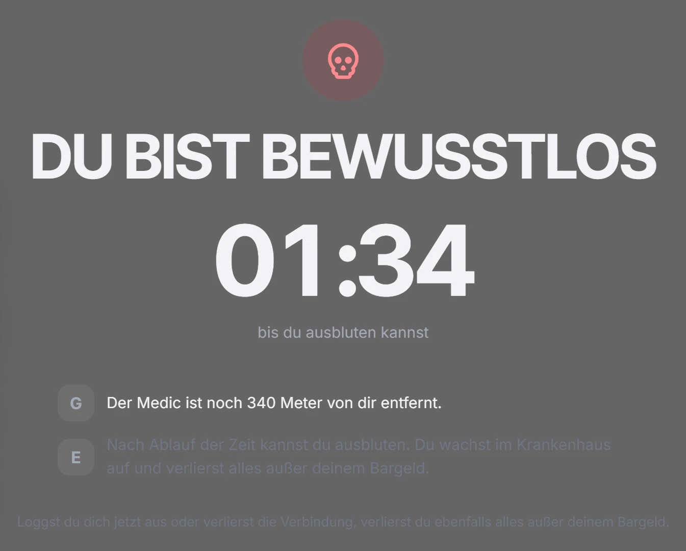 Ein Rettungssanitäter ist unterwegs