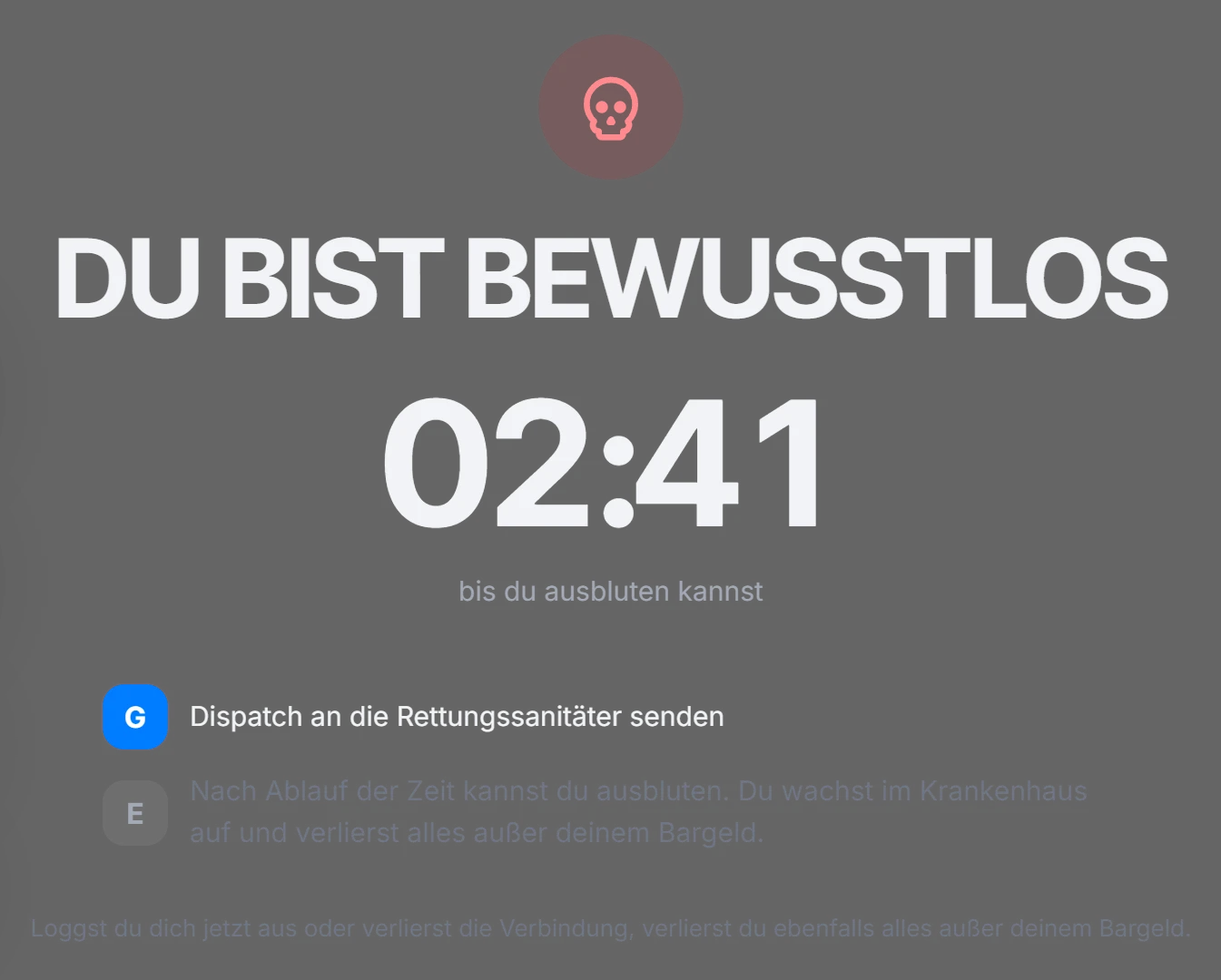 Deathscreen mit Countdown