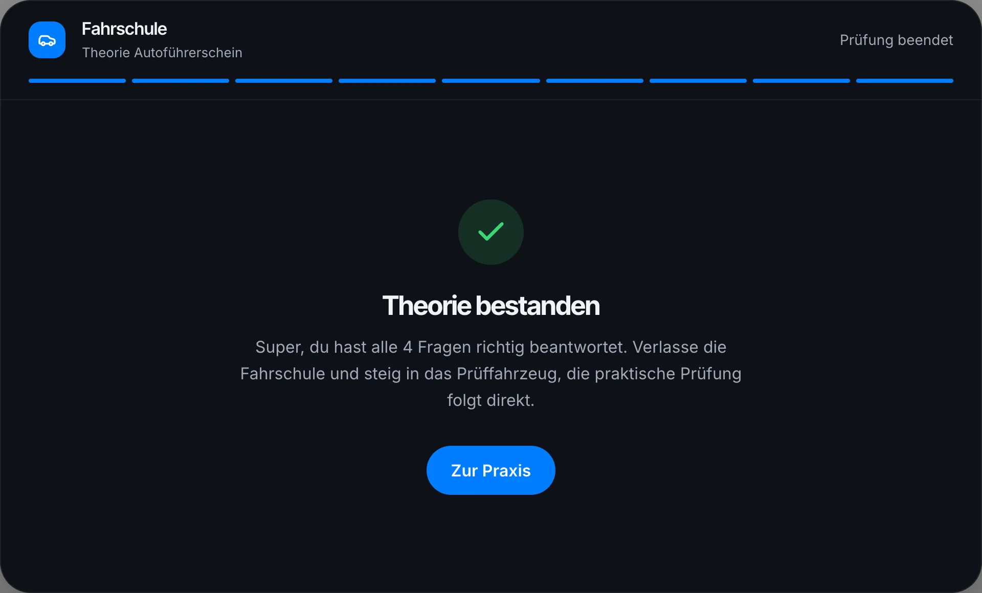 Theorie bestanden