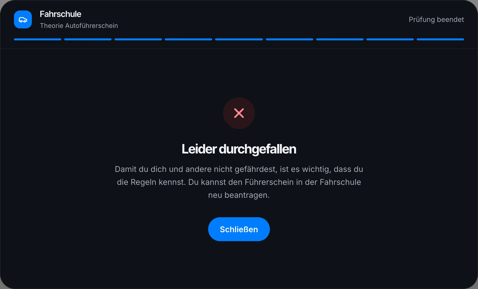 Durchgefallen