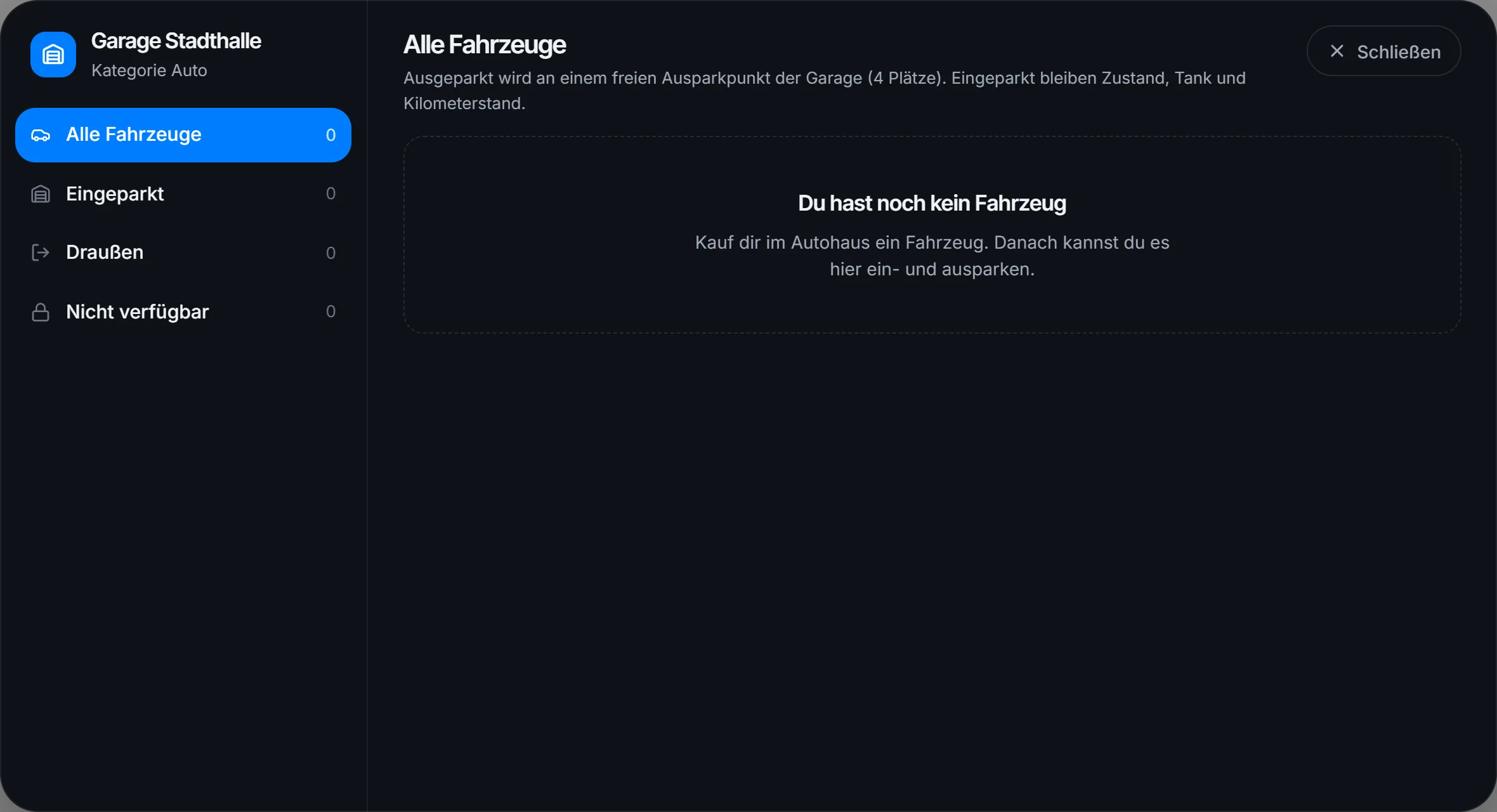 Noch kein Fahrzeug