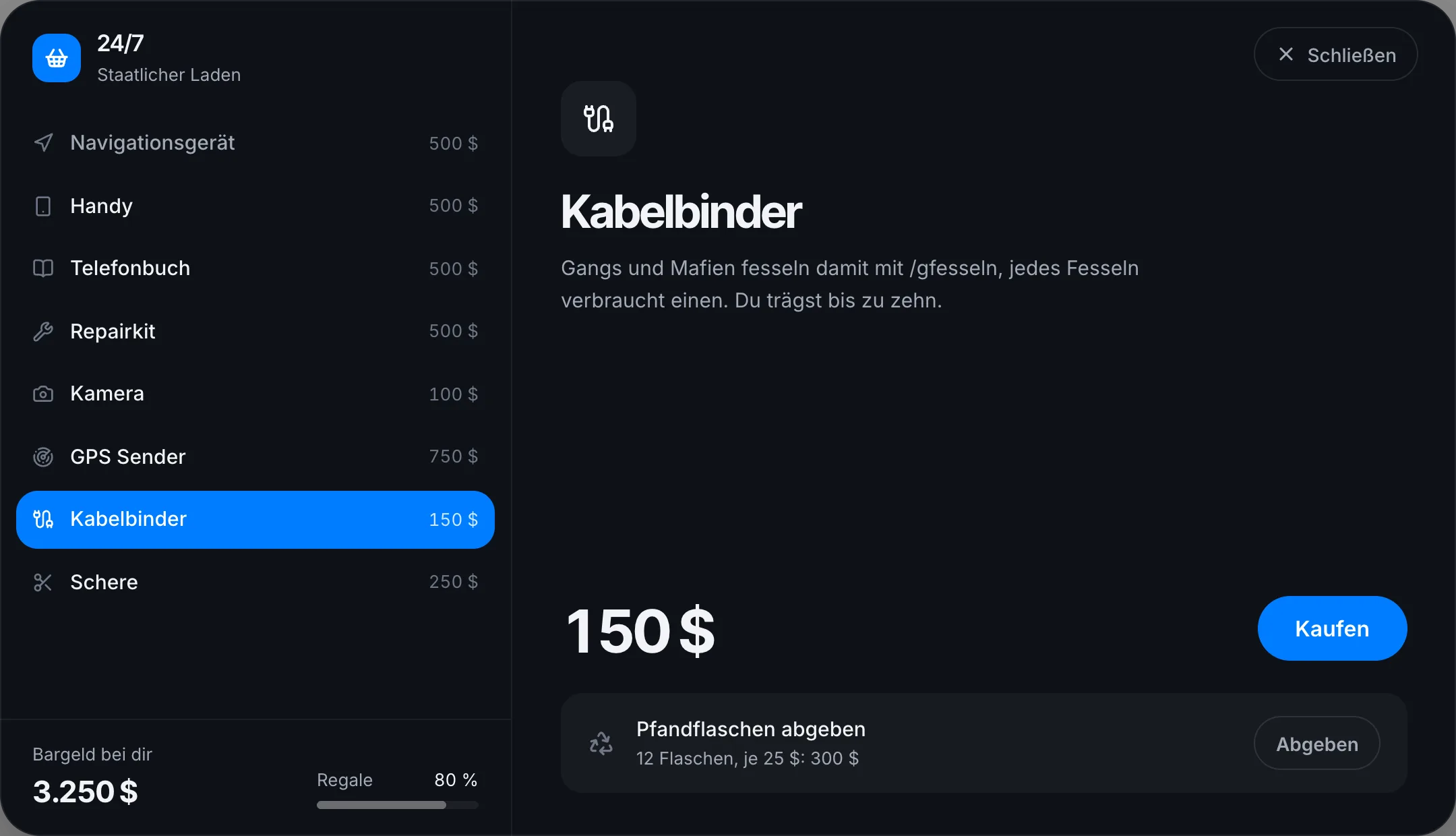Kabelbinder für /gfesseln