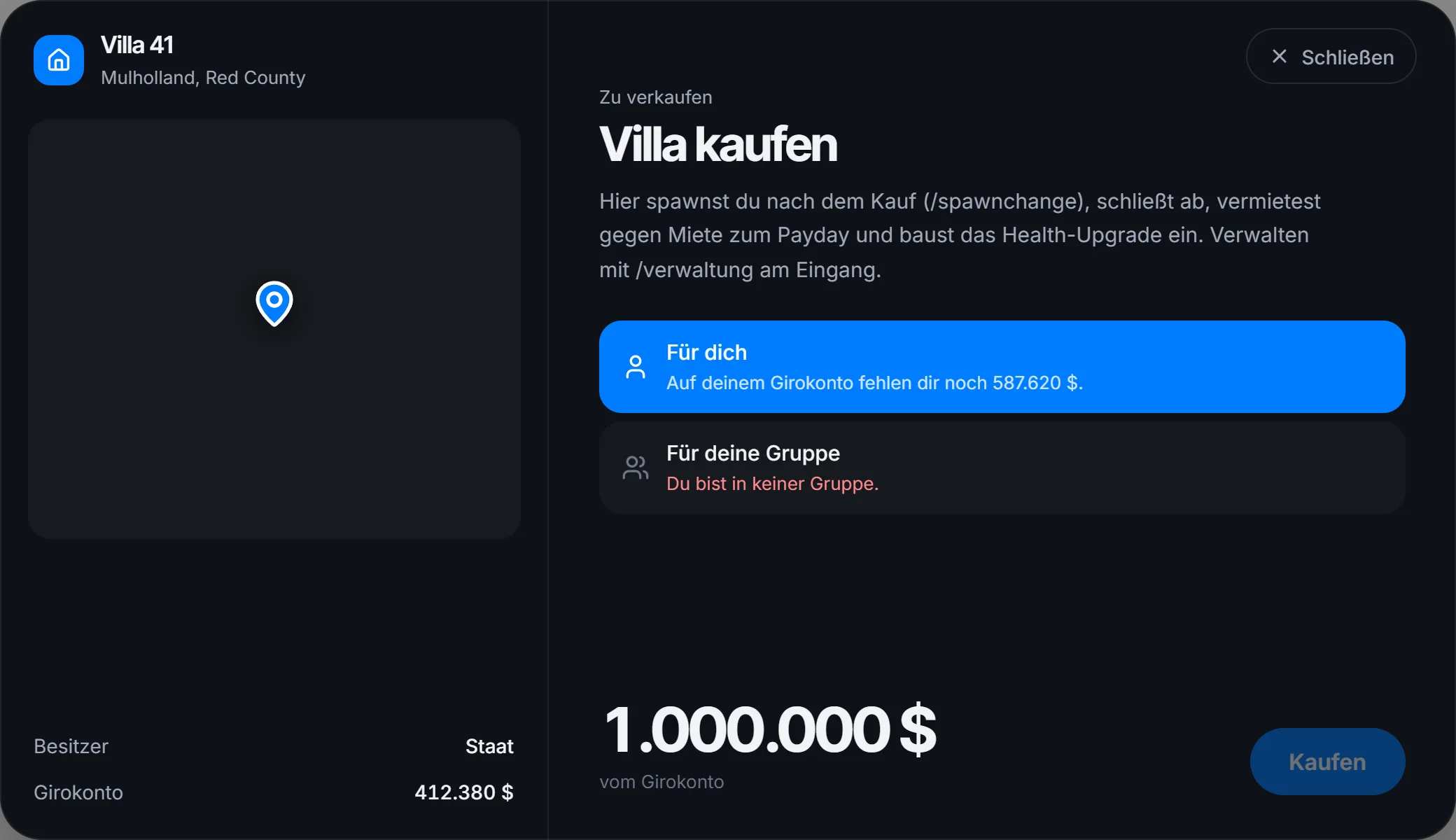 Eine Villa für 1.000.000 $