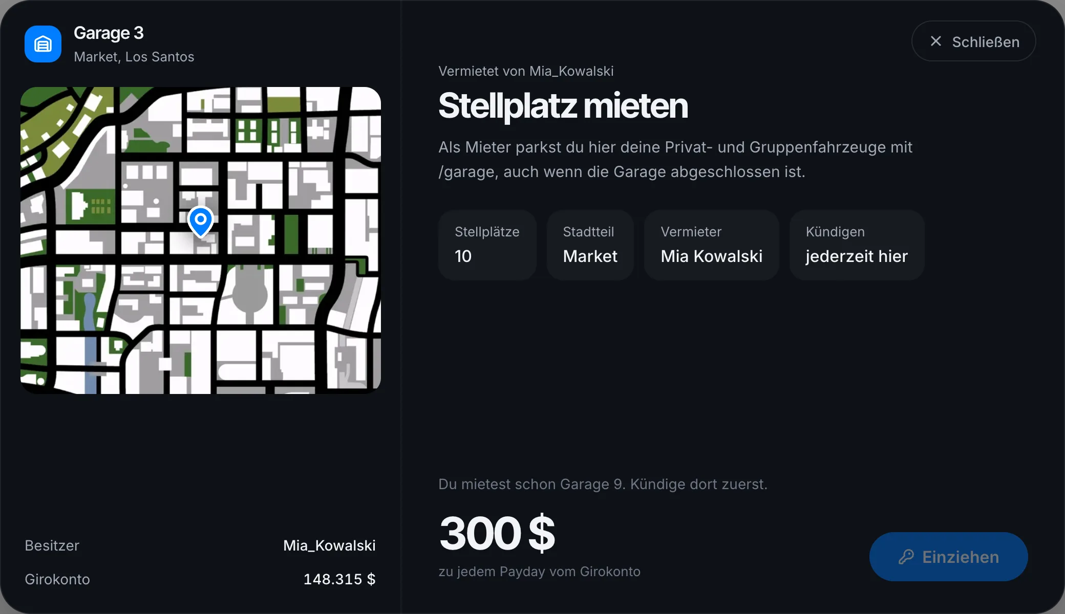 Stellplatz mieten