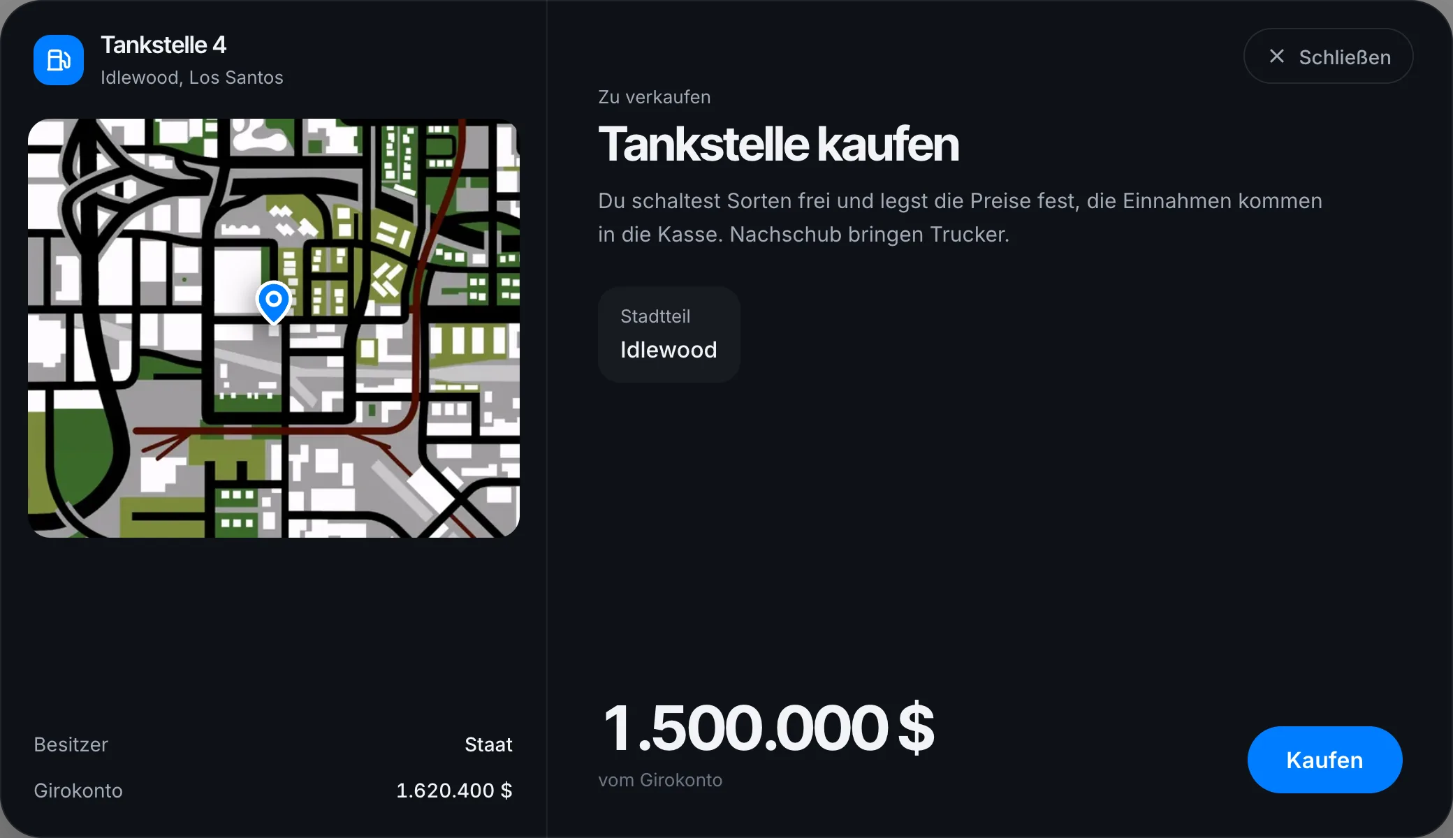 Tankstelle kaufen