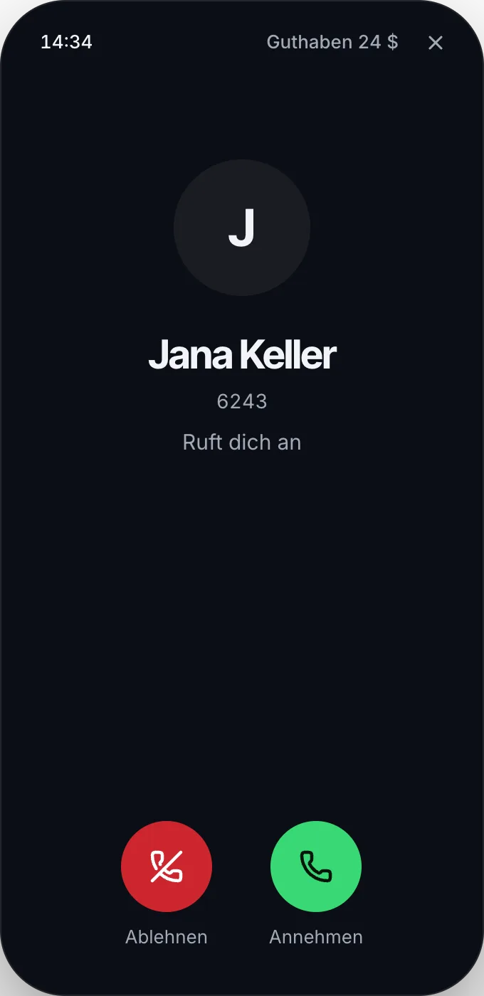Eingehender Anruf