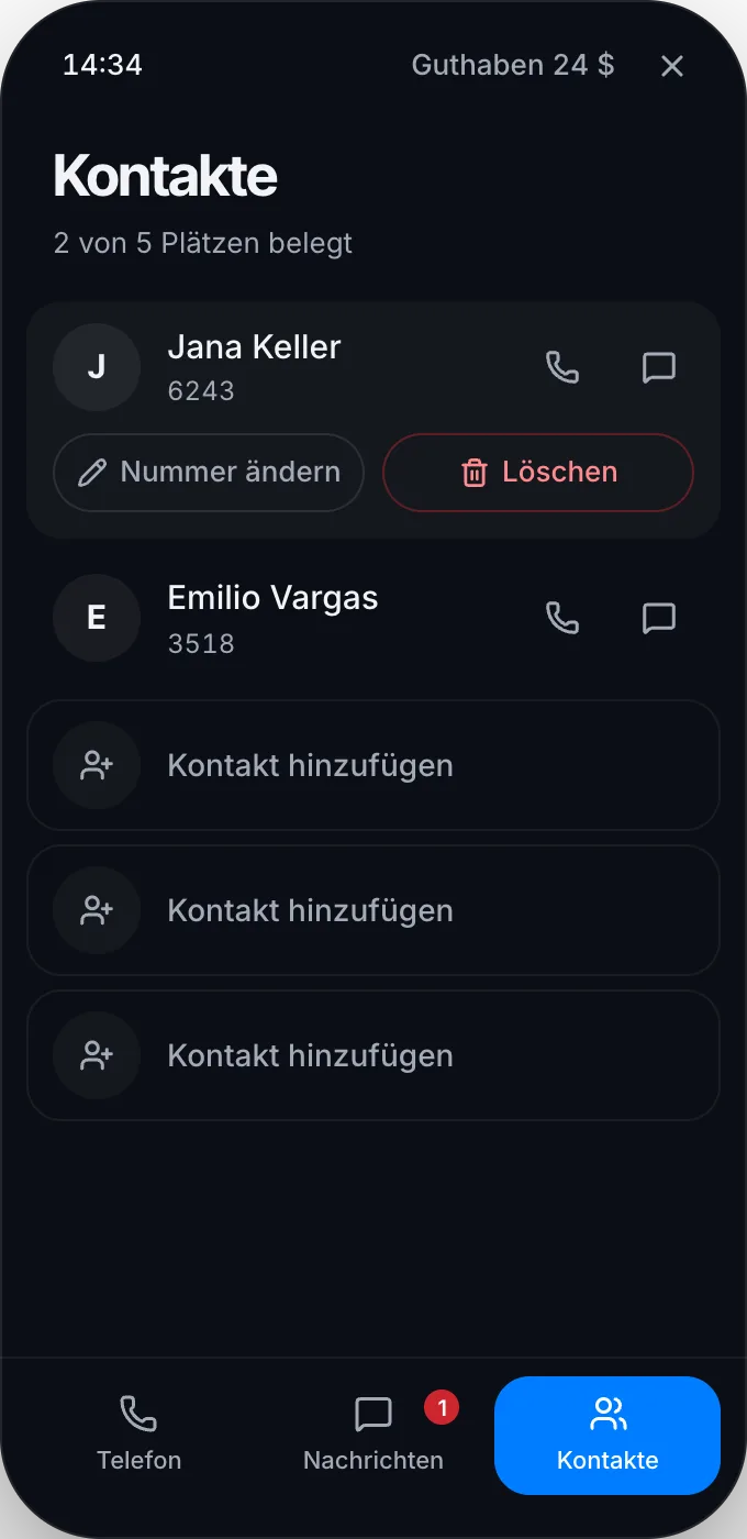 Kontakt bearbeiten