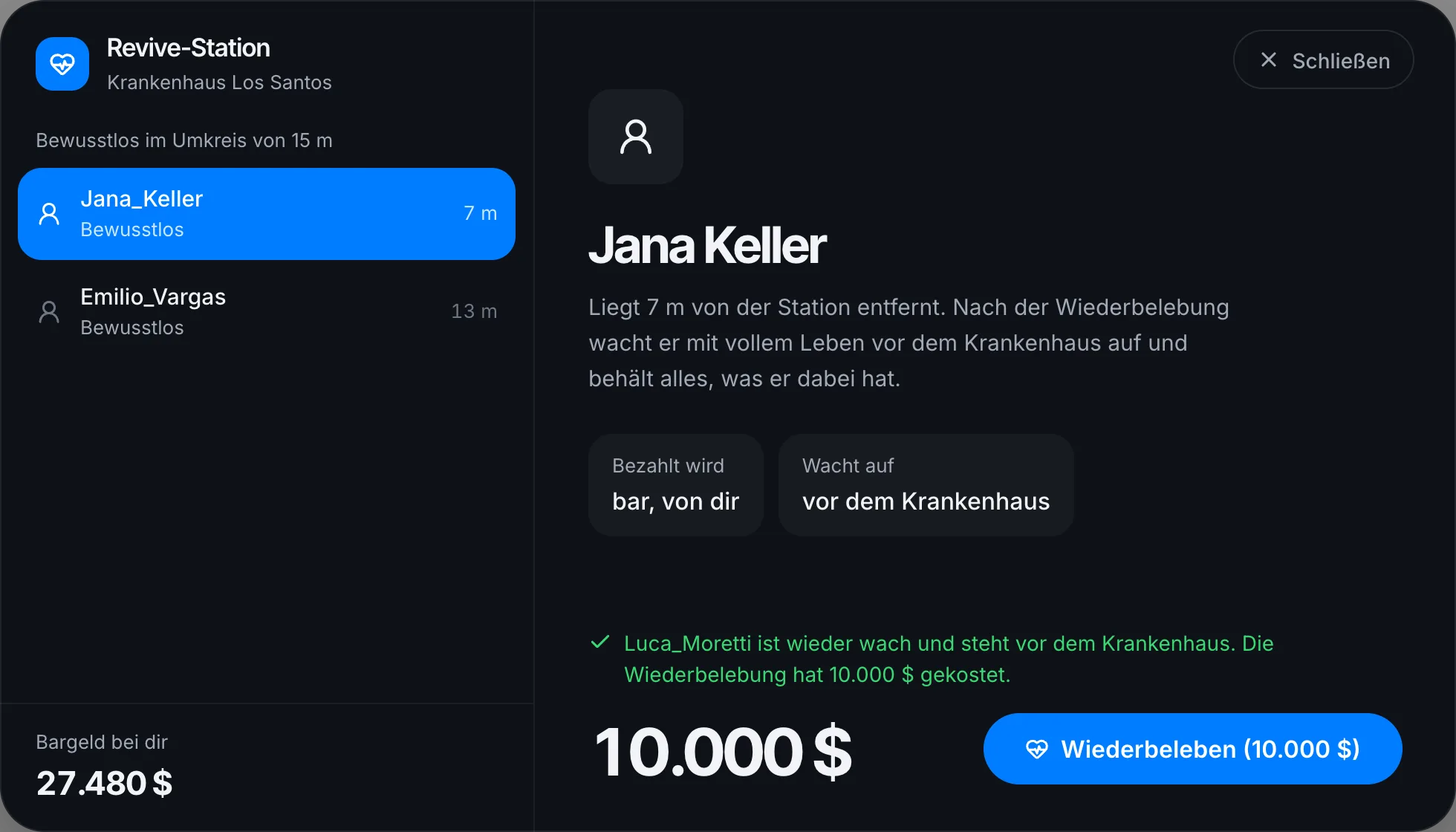 Wiederbelebt: Er wacht vor dem Krankenhaus auf