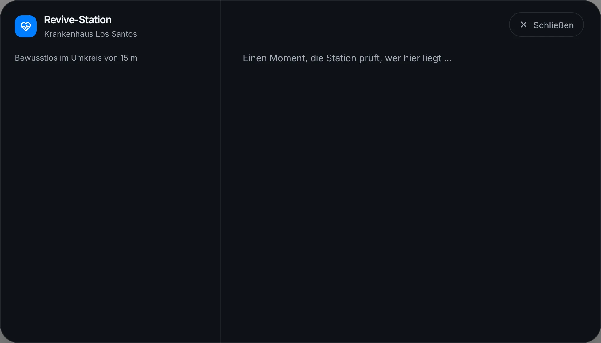 Die Station prüft, wer hier liegt