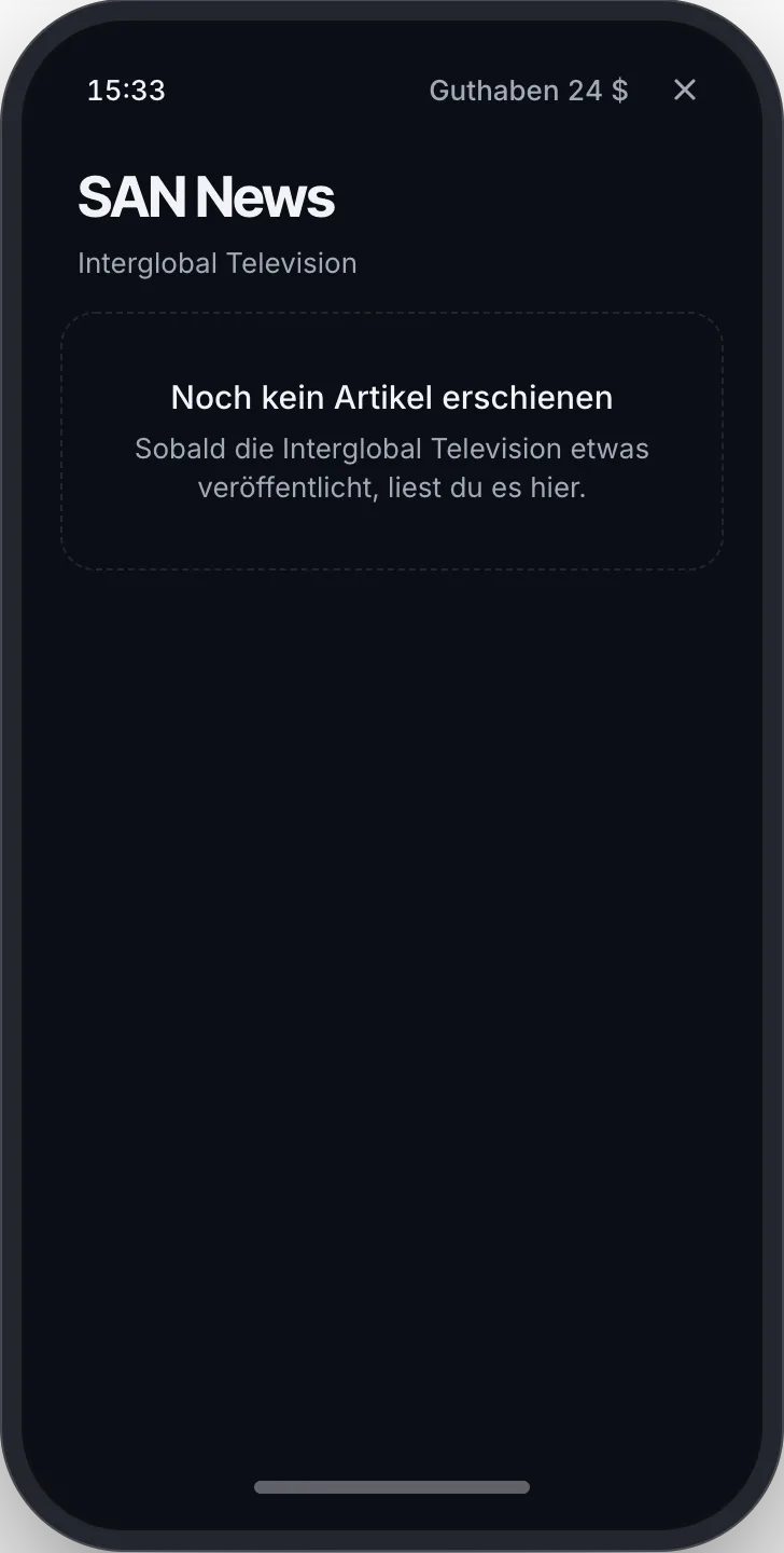 Die App, solange noch nichts erschienen ist