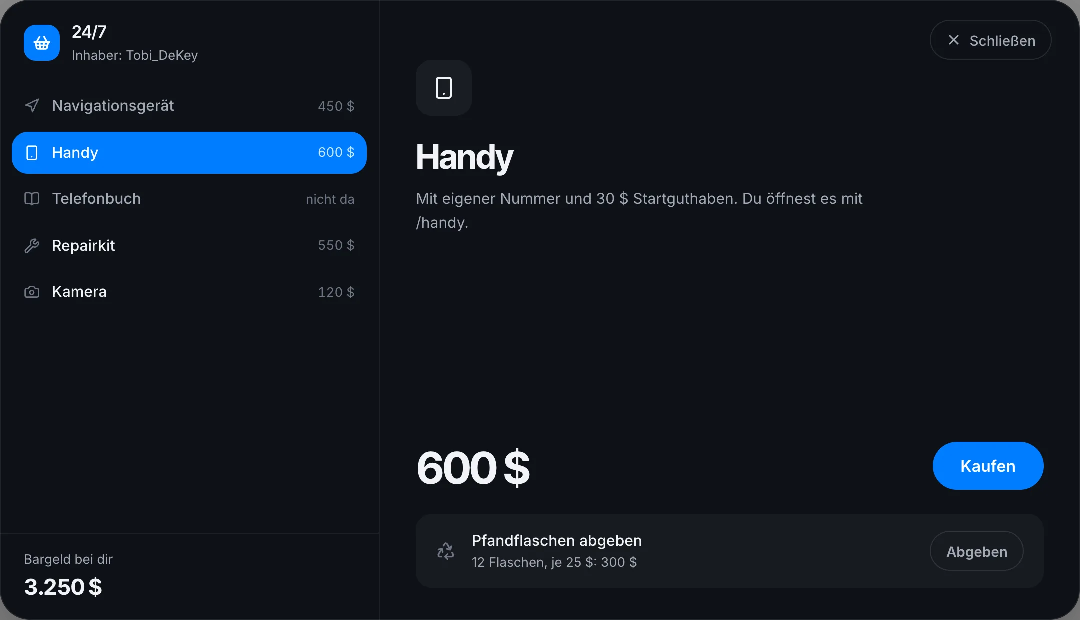 24/7 mit Besitzer und eigenen Preisen