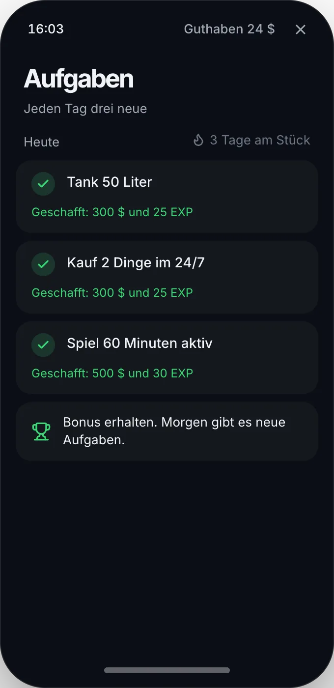 Alle drei geschafft, mit Serie