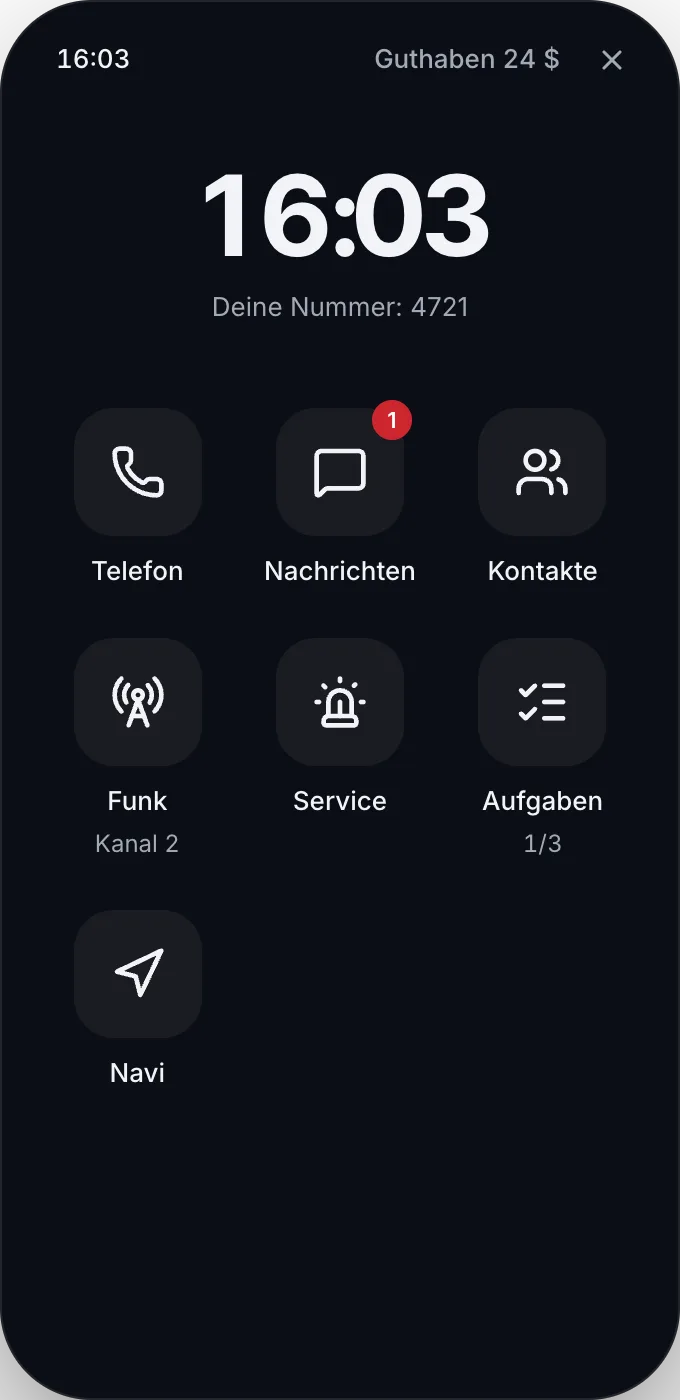 Die App Aufgaben auf dem Homescreen