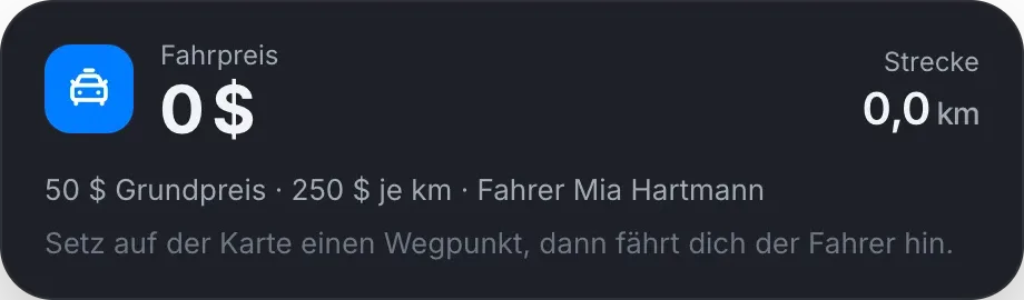 Gerade eingestiegen, noch ohne Ziel