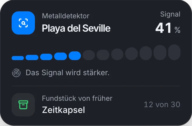 Ein Fundstück von früher ausgegraben