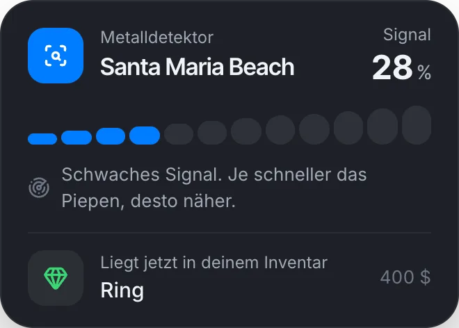 Ein Fund, der jetzt in deinem Inventar liegt