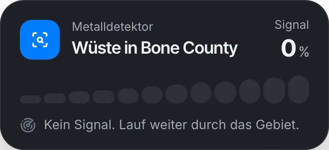 Detektor an, noch kein Signal