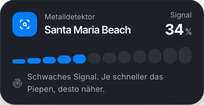 Schwaches Signal, langsames Piepen