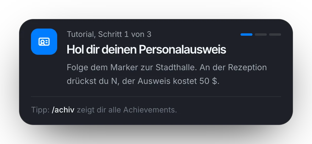 Schritt 1: der Personalausweis in der Stadthalle