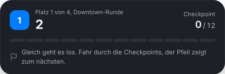 Countdown an der Startlinie