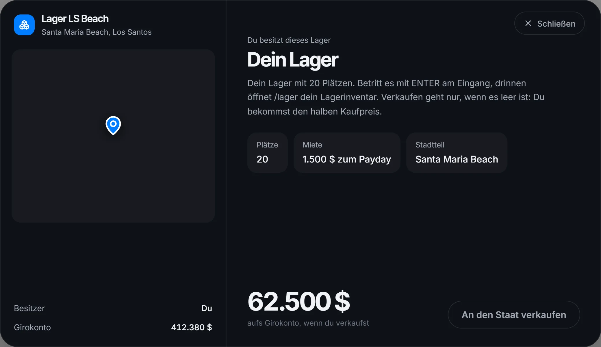 Das eigene Lager an den Staat verkaufen